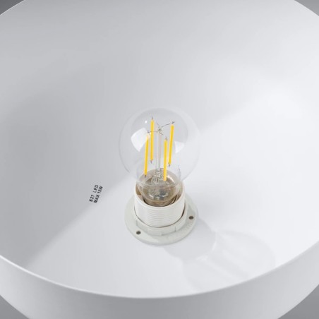 Suspension Aszo, blanc et bois naturel