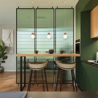 Suspension Aeri 3 lumières, bois naturel