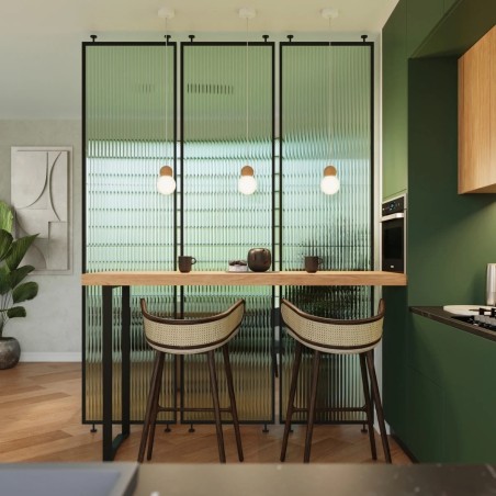 Suspension Aeri 3 lumières, bois naturel