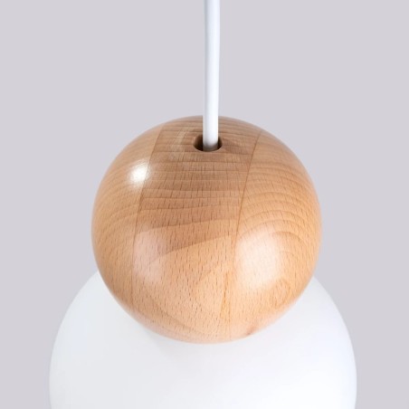 Suspension Aeri 3 lumières, bois naturel
