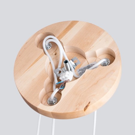 Suspension Aeri 3 lumières, bois naturel