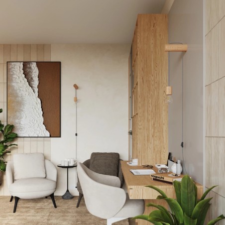 Applique murale Neia E27, bois naturel