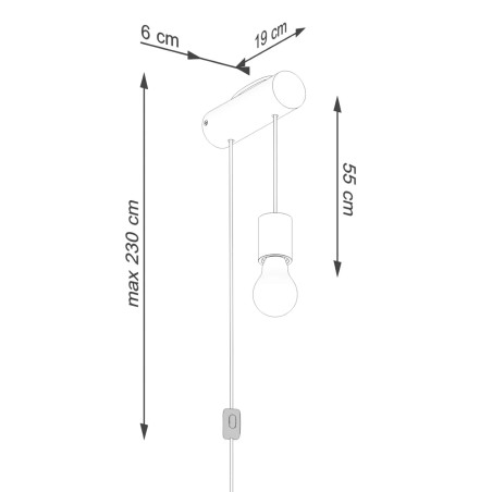 Applique murale Neia E27, bois naturel