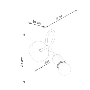Applique murale Laramo, noir