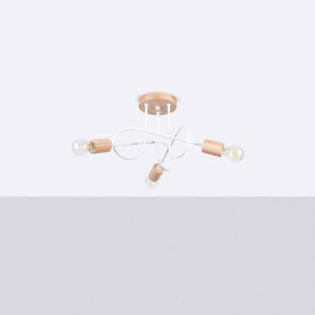 Suspension Laramo, blanc, 3 lumières