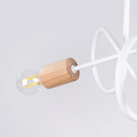 Suspension Laramo, blanc, 3 lumières