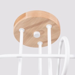 Suspension Laramo, blanc, 3 lumières