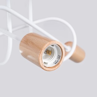 Suspension Laramo, blanc, 3 lumières