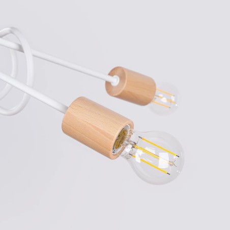 Suspension Laramo, blanc, 5 lumières