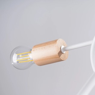 Suspension Laramo, blanc, 5 lumières