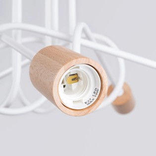 Suspension Laramo, blanc, 5 lumières