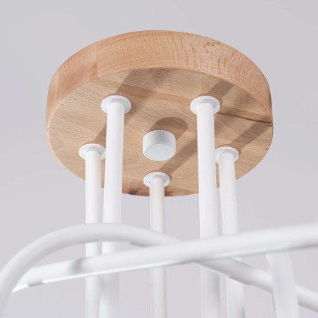 Suspension Laramo, blanc, 5 lumières