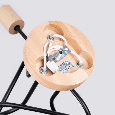 Suspension Laramo, noir, 3 lumières