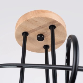 Suspension Laramo, noir, 3 lumières