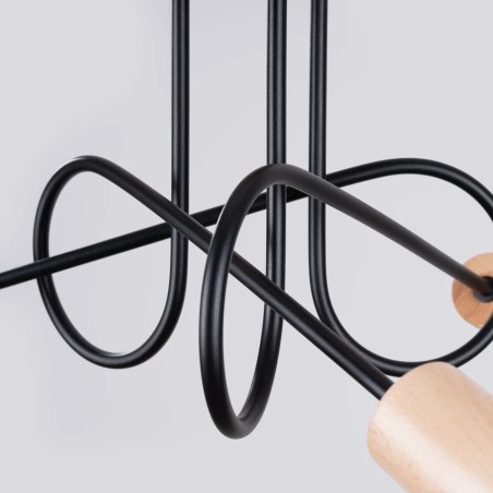 Suspension Laramo, noir, 3 lumières