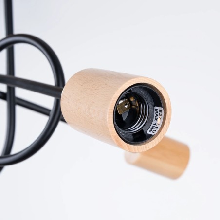 Suspension Laramo, noir, 3 lumières