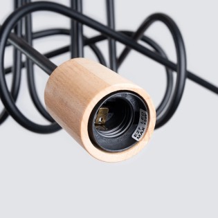 Suspension Laramo, noir, 5 lumières