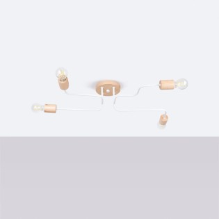 Suspension Zano, blanc, 4 lumières