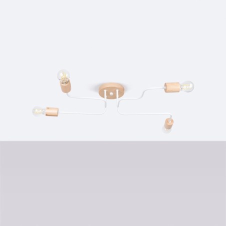 Suspension Zano, blanc, 4 lumières