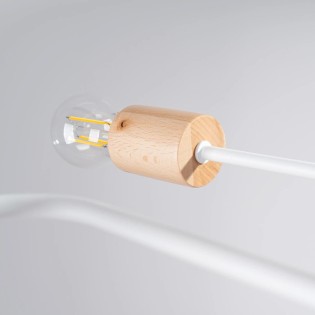 Suspension Zano, blanc, 4 lumières