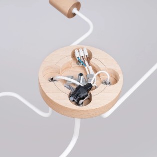 Suspension Zano, blanc, 4 lumières