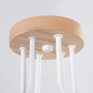 Suspension Zano, blanc, 6 lumières