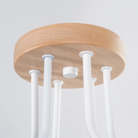 Suspension Zano, blanc, 6 lumières