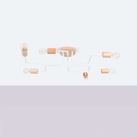 Suspension Zano, blanc, 6 lumières