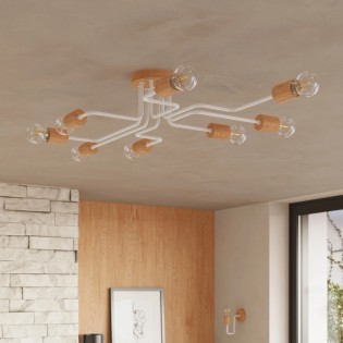 Suspension Zano, blanc, 8 lumières