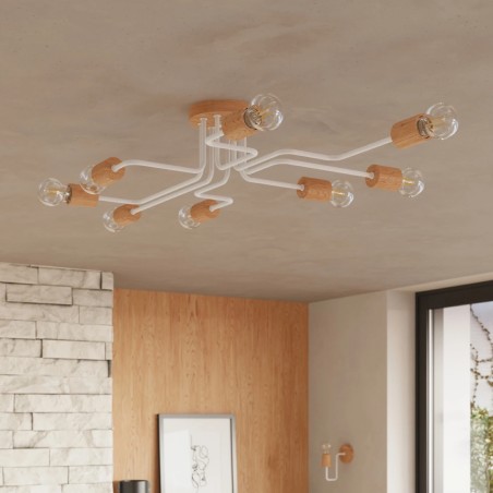 Suspension Zano, blanc, 8 lumières