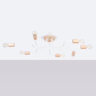 Suspension Zano, blanc, 8 lumières