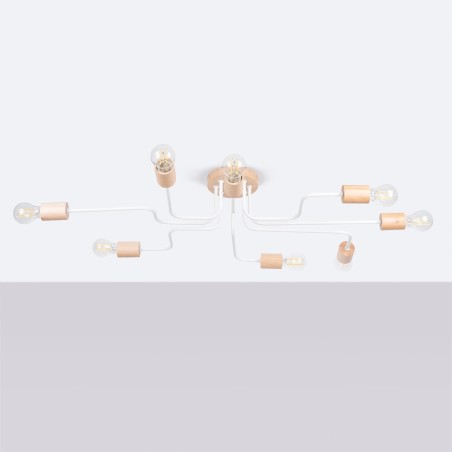 Suspension Zano, blanc, 8 lumières