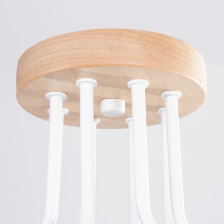 Suspension Zano, blanc, 8 lumières