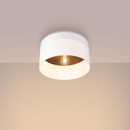 Plafonnier Inmimi, blanc - brun foncé