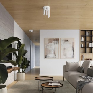 Plafonnier Vaza, blanc, 3...