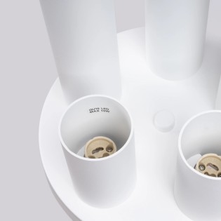 Plafonnier Vaza, blanc, 5 lumières