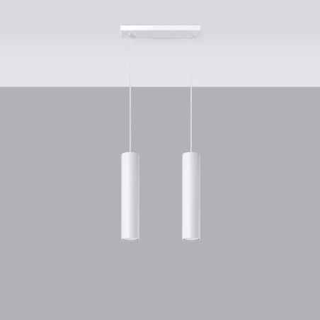 Suspension Vaza, blanc, 2 lumières