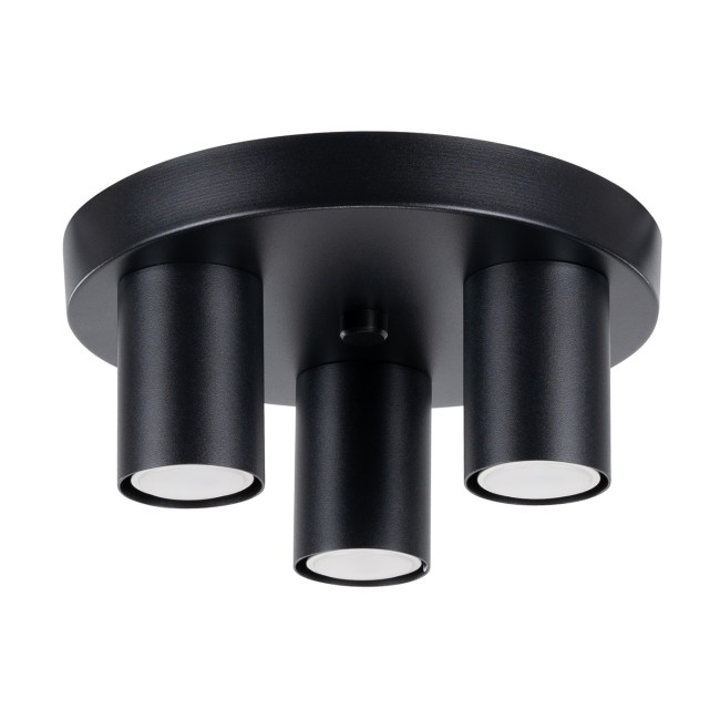 Plafonnier Vaza, noir, 3 lumières