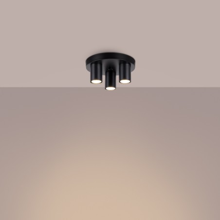 Plafonnier Vaza, noir, 3 lumières
