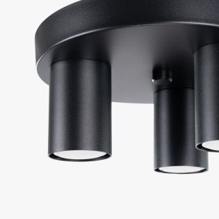 Plafonnier Vaza, noir, 3 lumières