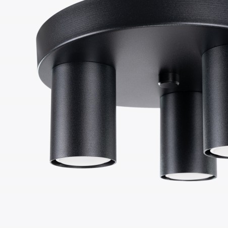 Plafonnier Vaza, noir, 3 lumières