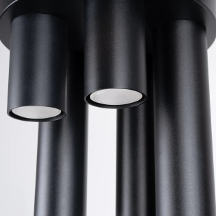 Plafonnier Vaza, noir, 5 lumières