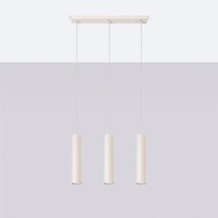 Suspension Vaza, beige, 3 lumières