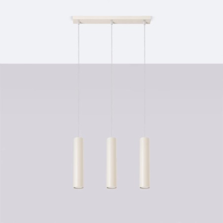 Suspension Vaza, beige, 3 lumières