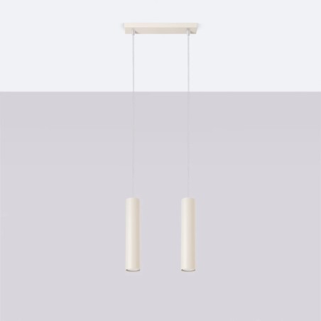 Suspension Vaza, beige, 2 lumières
