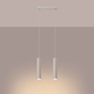 Suspension Vaza, beige, 2 lumières
