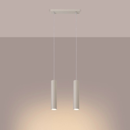 Suspension Vaza, beige, 2 lumières
