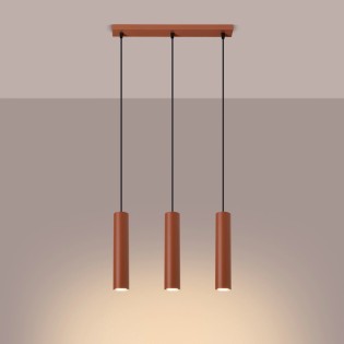 Suspension Vaza, rouge, 3 lumières