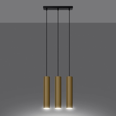 Suspension Vaza, or poli, 3 lumières