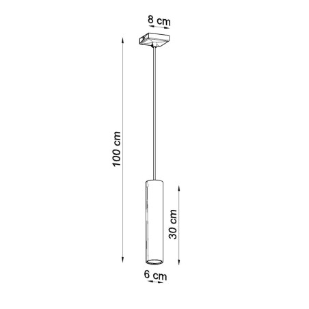 Suspension Vaza, chrome, 1 lumière